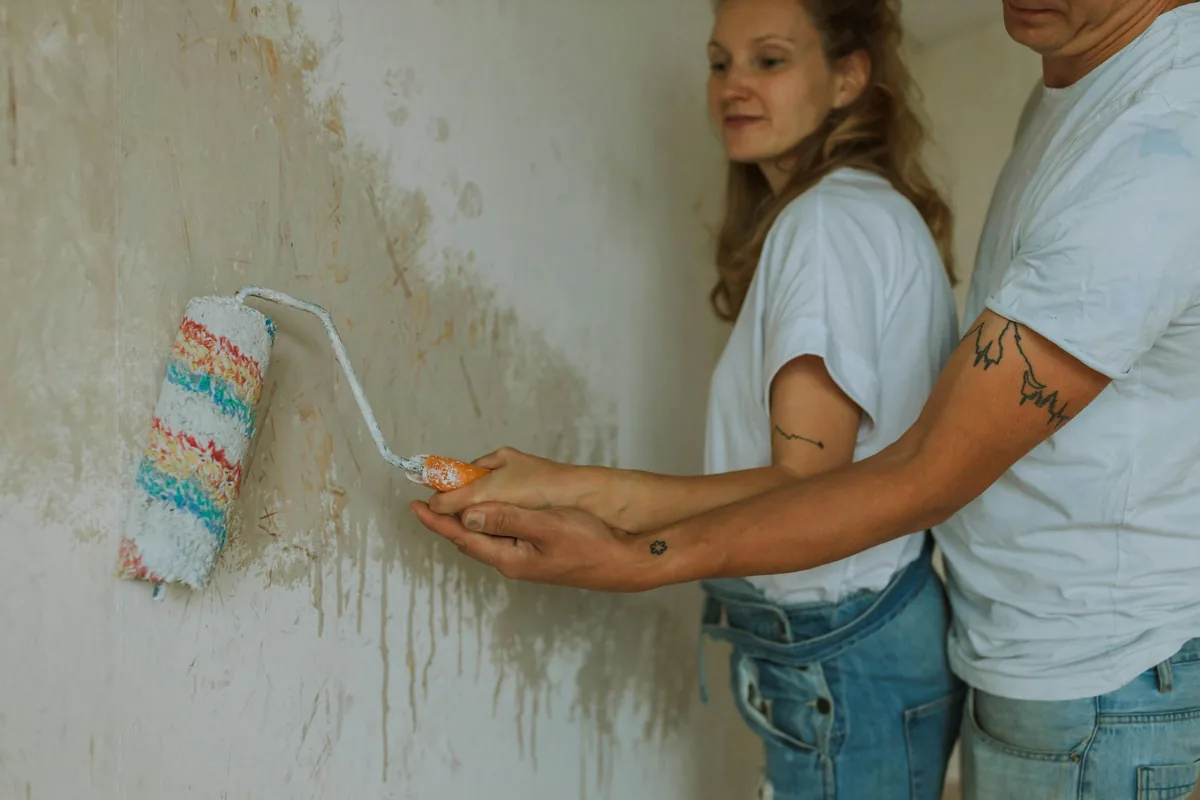 Trabajos de pintura durante una reforma